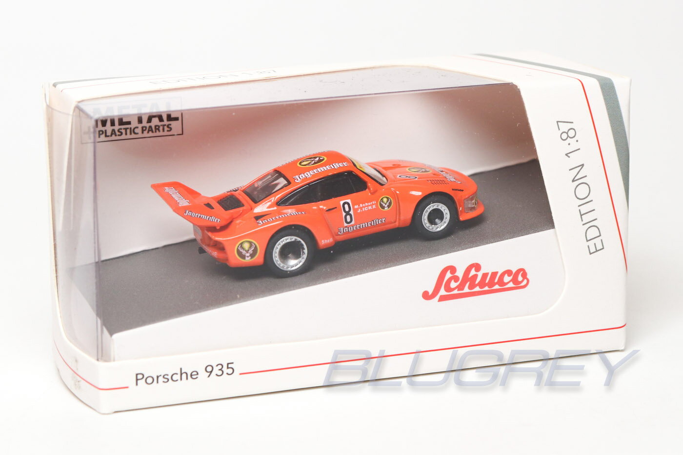 BLUGREY(ブラグレー) 楽天市場店のシュコー 1/87 ポルシェ 935 ニュルブルクリンク1000km 1978 #8 イエガーマイスター Schuco Porsche Jagermeister ミニカー 【国内在庫品】｜アングル2