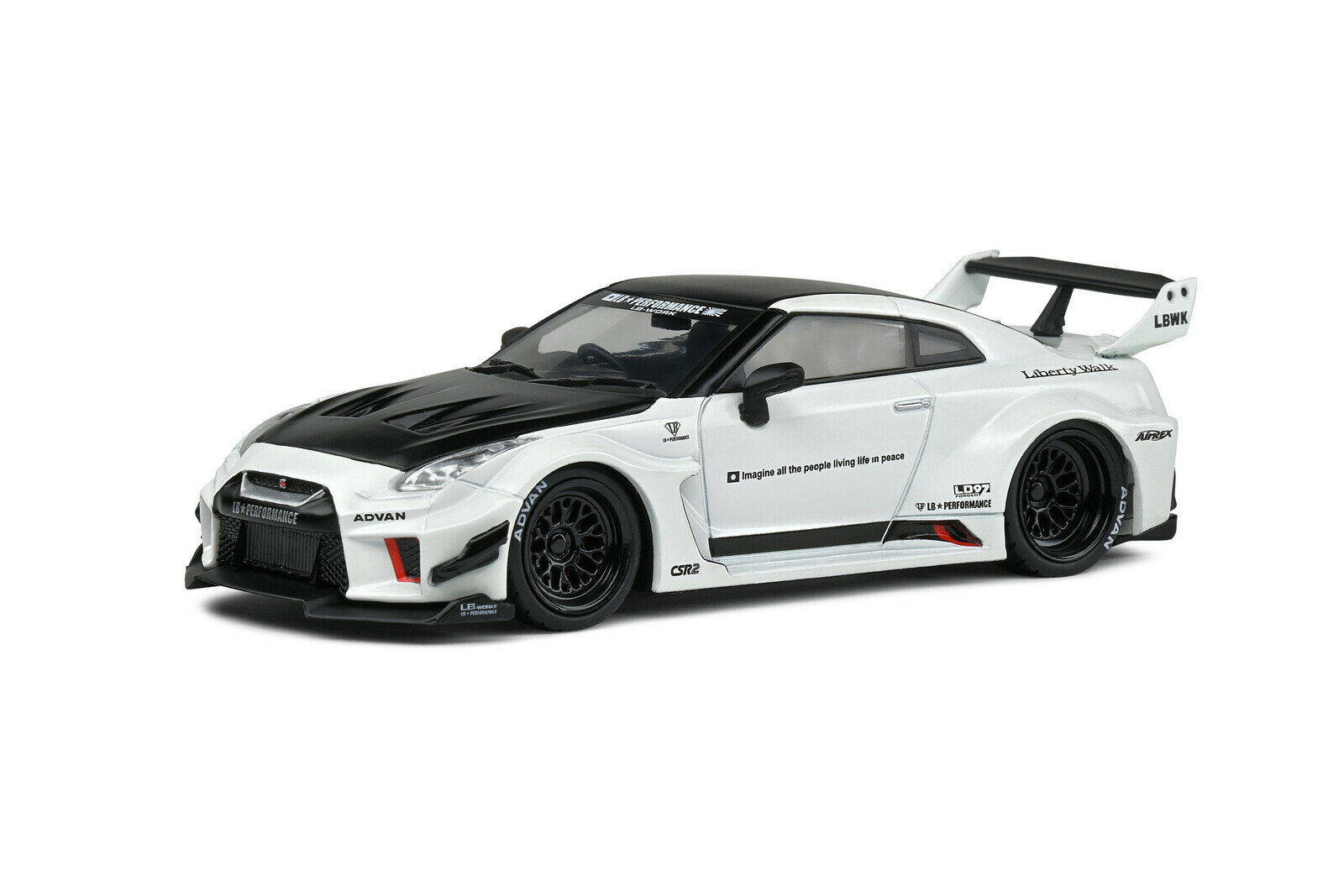 ソリド 1/43 リバティーウォーク LBシルエット 日産 GT-R R35 2020 ホワイト SOLIDO LBWK SILHOUETTE ミニカー