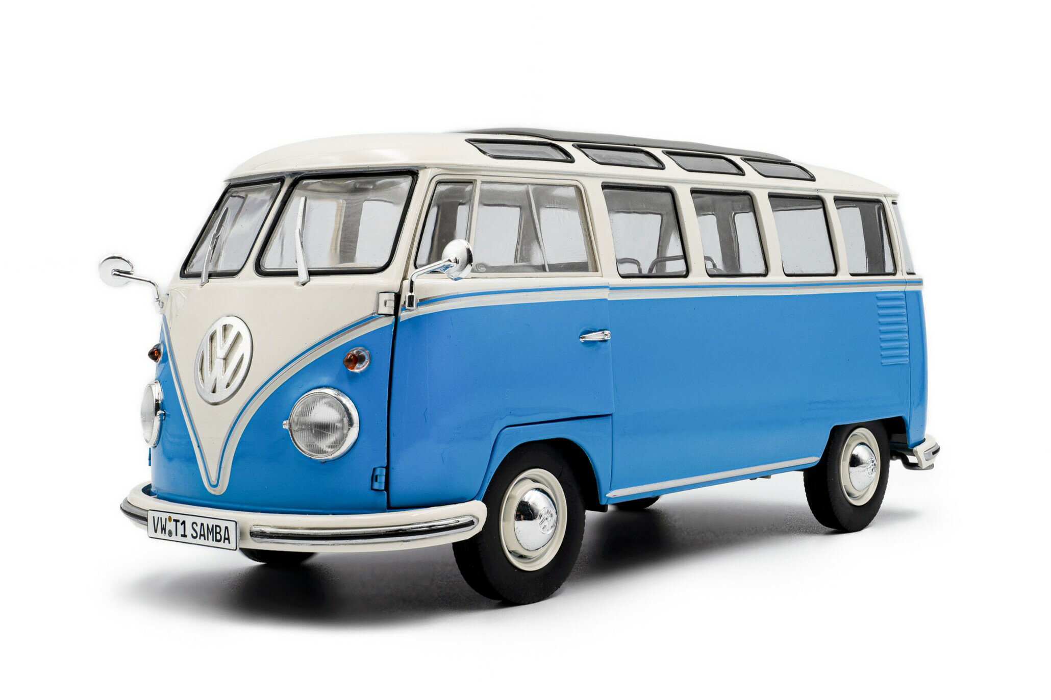 【国内在庫品】ソリド 1/18 フォルクスワーゲン T1 サンバ 1962 ブルー/ホワイト SOLIDO Volkswagen T1 Samba
