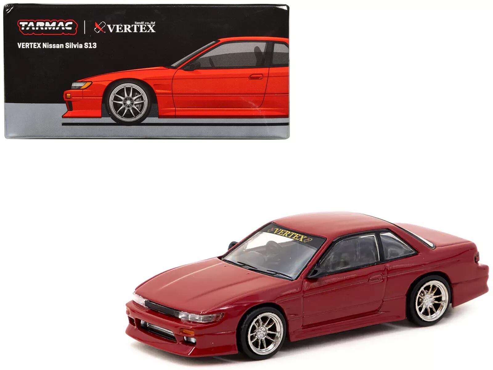 ターマックワークス 1/64 バーテックス 日産 シルビア S13 レッドメタリック Tarmac Works VERTEX Nissan Silvia S13 MiJo限定 ミニカー