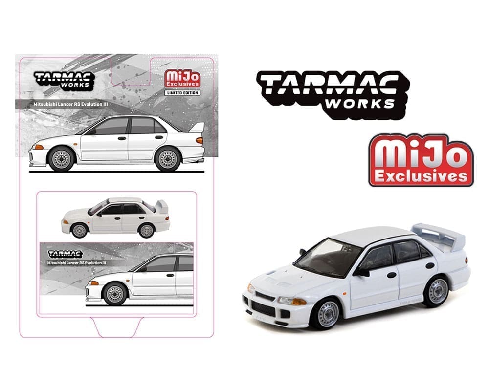 【国内在庫品】ターマックワークス 1/64 三菱 ランサー エボリューション III ホワイト Tarmac Works Mitsubishi Lancer MiJo限定