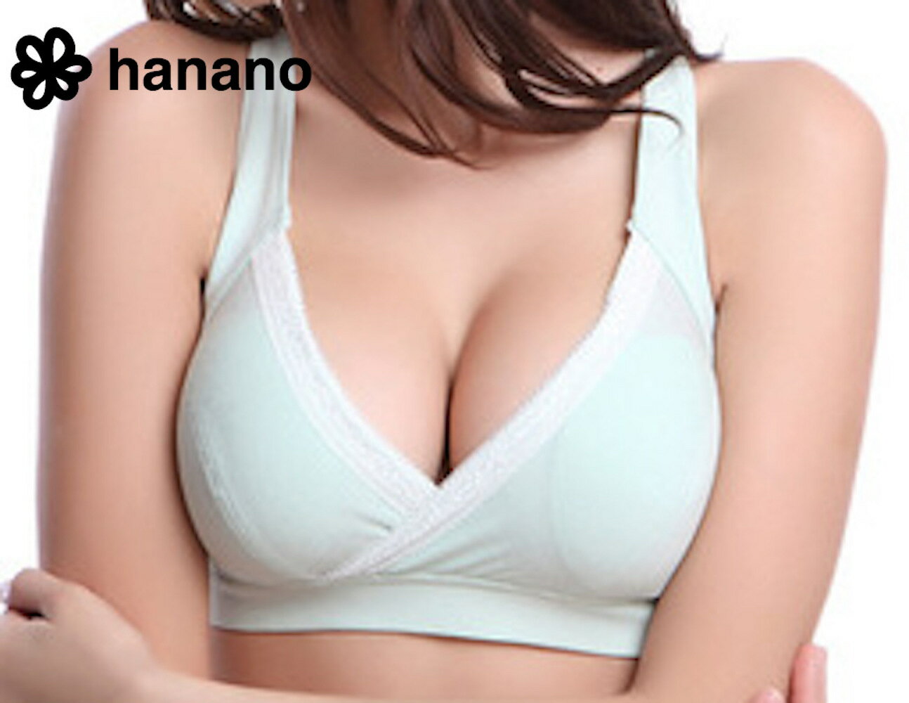 【送料無料】hanano 産前 産後 妊婦 マタニティ 授乳 ブラジャー 下着 クロス タイプ 3色 3サイズ