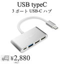 【送料無料】hanano 3ポート USB-Cハブ　Type-C 充電ポート搭載 USB3.0 端子不足を解消　12インチ New