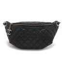 CHANEL シャネル マトラッセ ボディバッグ ウエストバッグ ウエストポーチ チェーン レザー ブラック 黒 A57832 【中古】