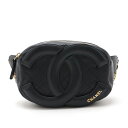 CHANEL シャネル ココマーク ウエストポーチ ボディバッグ チェーンショルダー キルティング レザー ブラック 黒 ゴールド金具 【中古】