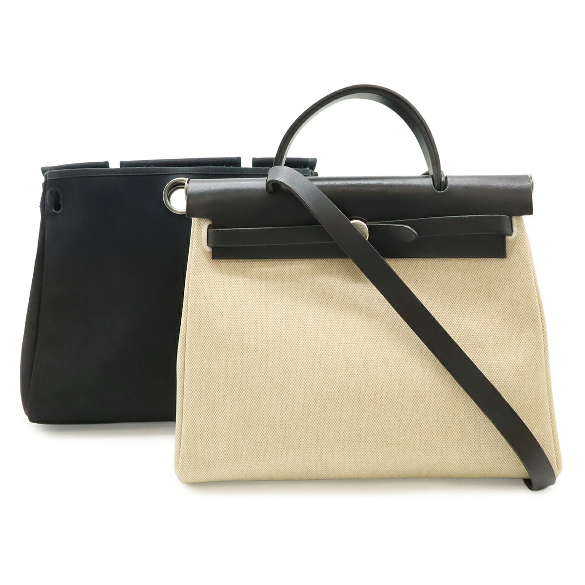 本物 エルメス HERMES エールバッグPM ブラウン パープル □E 替えバッグ 保存袋付属 USED 苫小牧西店 売切】エルメス エールバッグ PM ブラウン×ナチュラル G金具 トワル