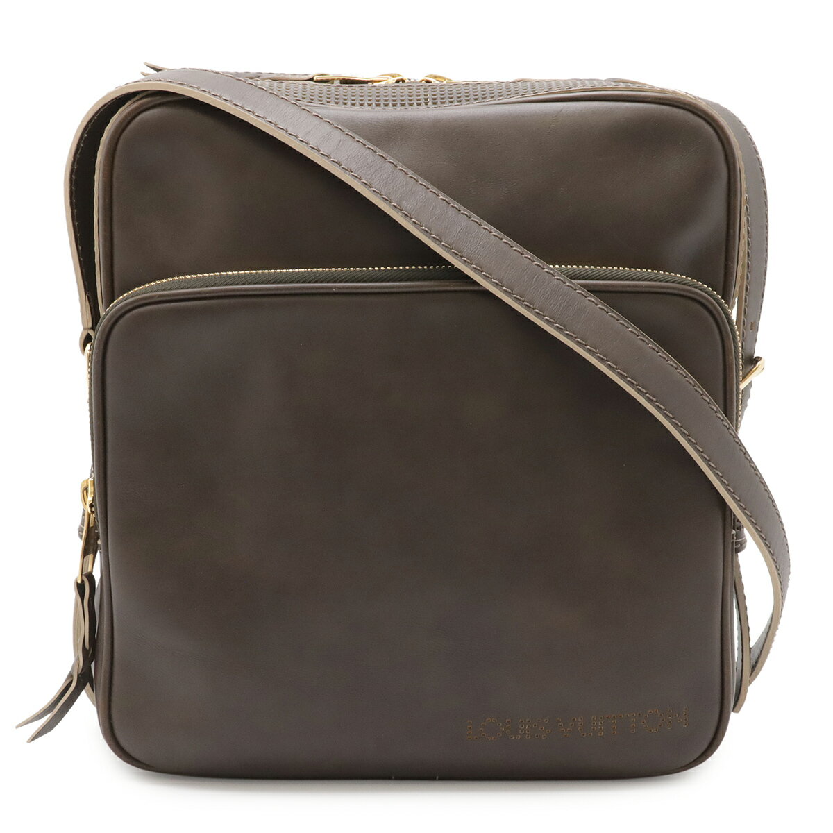 Rakuten - LOUIS VUITTON ルイ ヴィトン キュイールベキア トロターGM ショルダーバッグ 斜め掛け レザー ブラウン 茶 M95322 【中古】