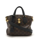 LOUIS VUITTON ルイ ヴィトン モノグラム フラワージップ トートPM トートバッグ ハンドバッグ 2WAY ショルダーバッグ ノワール 黒 M44351 【中古】(4)