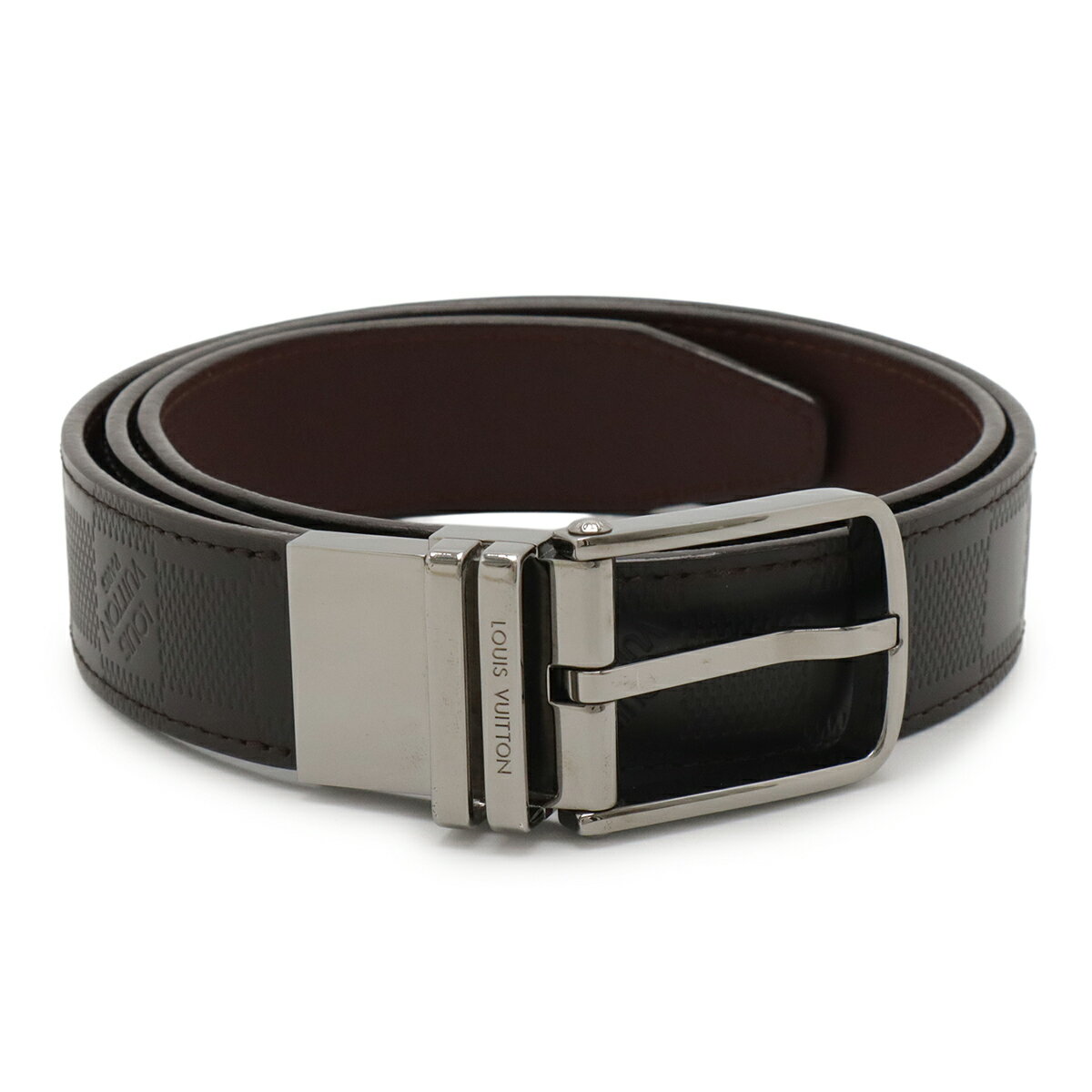 ほぼ未使用品　ルイヴィトン ベルト ダミエ・アンフィニレザー ベルト・ダミエ ベルト・ダミエプリント 40MM ダミエ・アンフィニ｜ルイ・ヴィトン