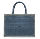 【バッグ】Christian Dior クリスチャン ディオール ブックトート DIOR BOOK TOTE ミディアム トートバッグ キャンバス デニムブルー M12962REY 【中古】