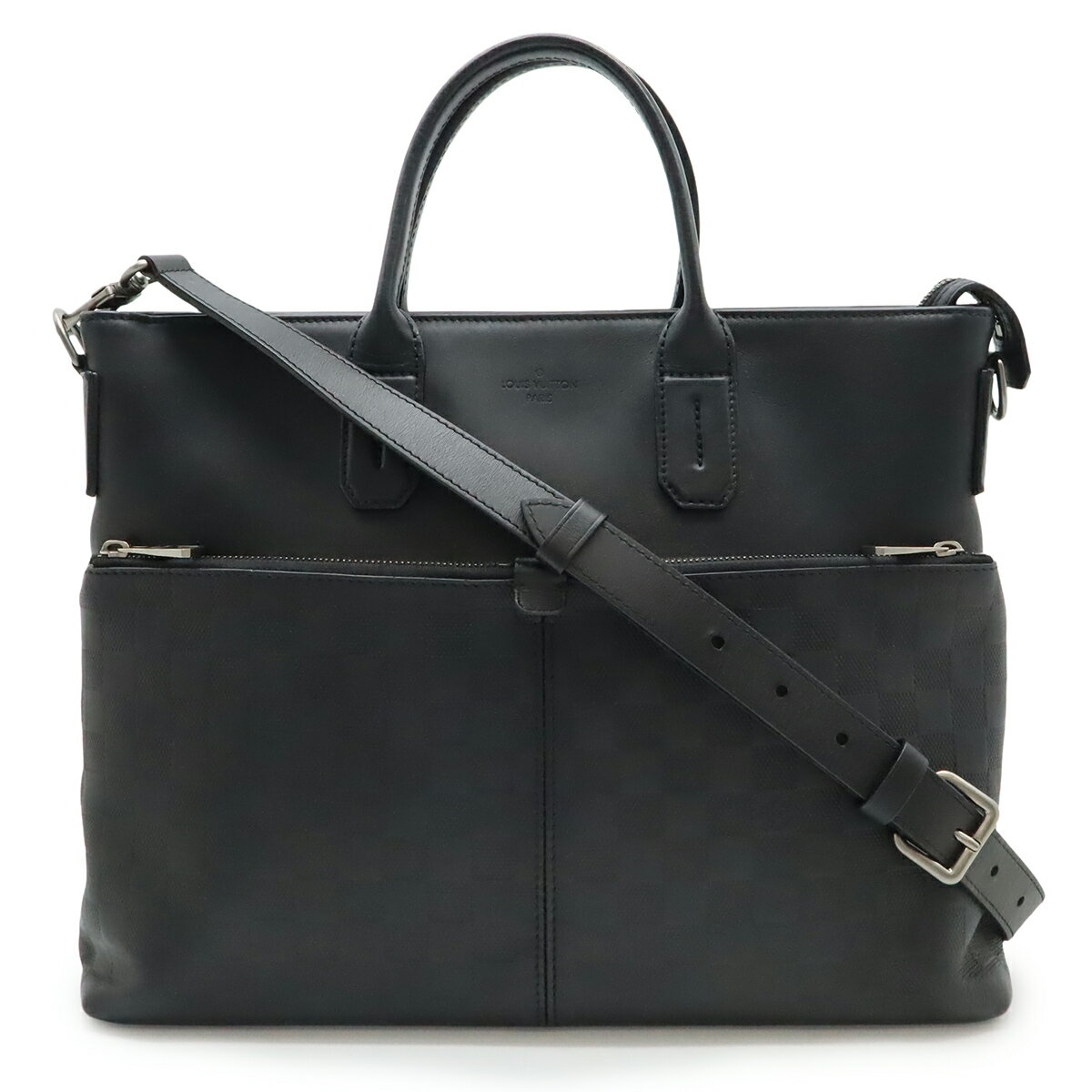 LOUIS VUITTON ルイ ヴィトン ダミエアンフィニ 7DW ブリーフケース ビジネスバッグ 書類カバン 2WAY ショルダー オニキス ブラック N41565 【中古】