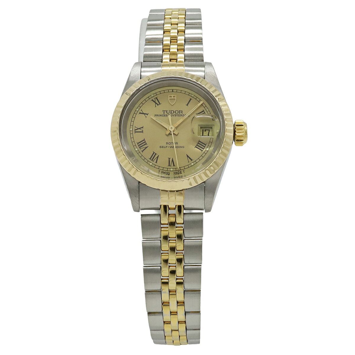 TUDOR チュードル チューダー プリンセス オイスターデイト シャンパン文字盤 レディース SS AT オートマ 自動巻き 腕時計 92413N 【中古】