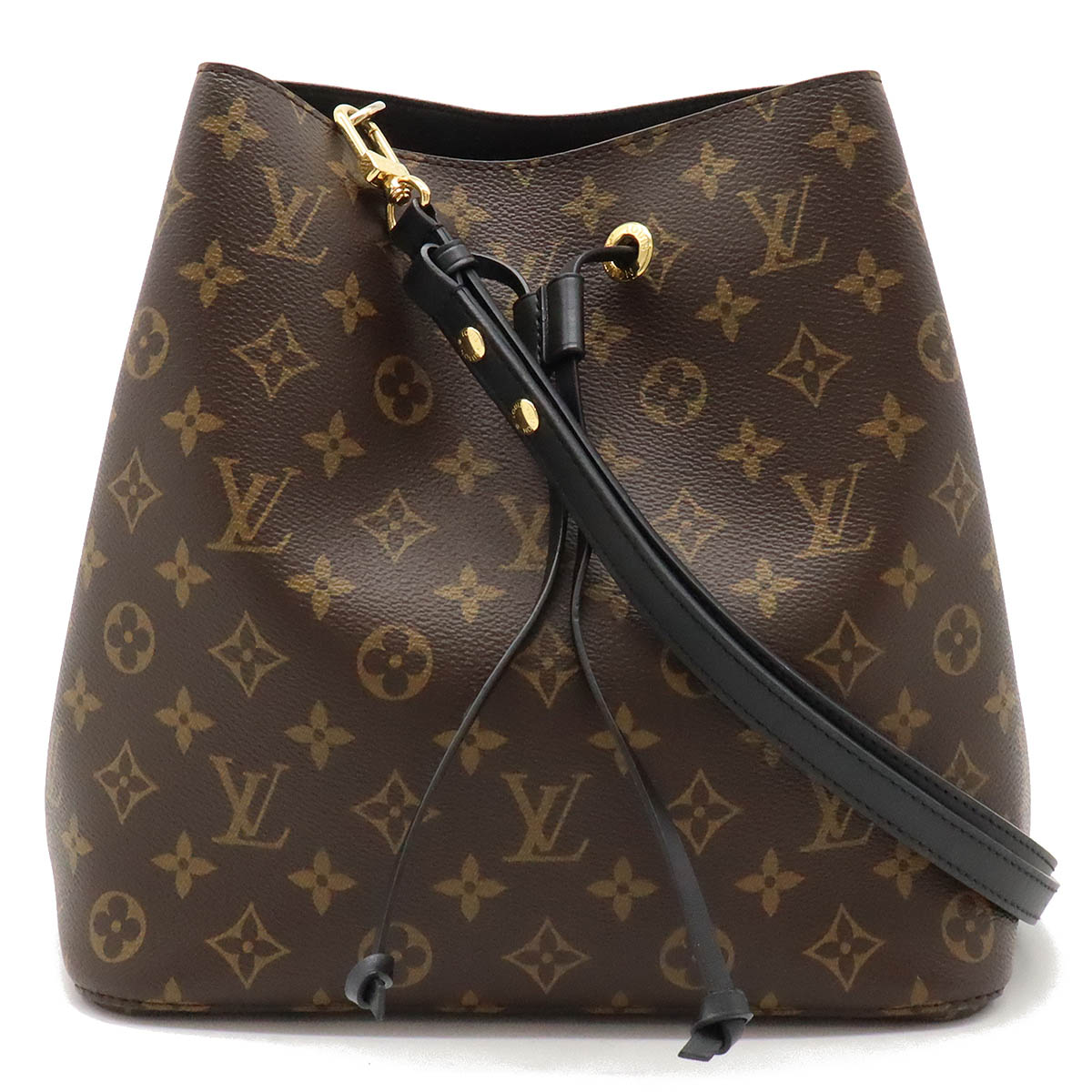 【バッグ】LOUIS VUITTON ルイ ヴィトン モノグラム ネオノエ ショルダーバッグ セミショルダー ワンショルダー 巾着 ノワール 黒 ブラック M44020 【中古】