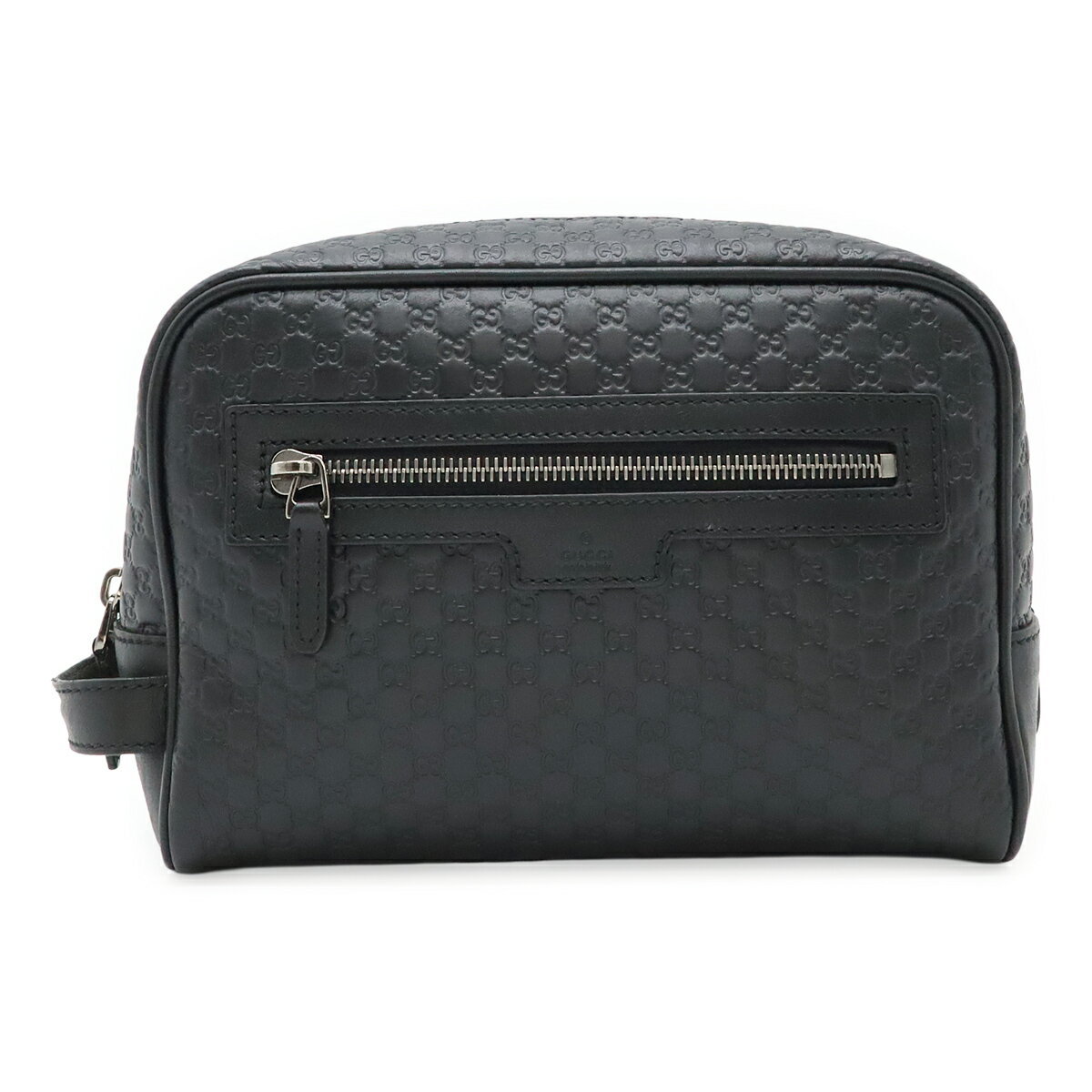 GUCCI グッチ マイクログッチシマ セカンドバッグ クラッチバッグ ハンドバッグ レザー ブラック 黒 アウトレット品 419775 【中古】