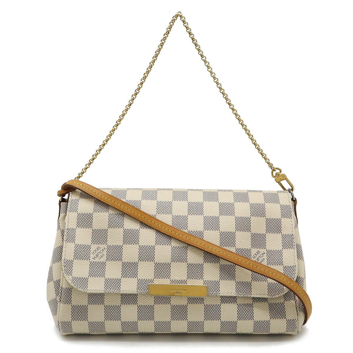 LOUIS VUITTON ルイ ヴィトン ダミエアズール フェイボリットMM アクセサリーポーチ クラッチバッグ チェーン 2WAY ショルダーバッグ N41275 【中古】