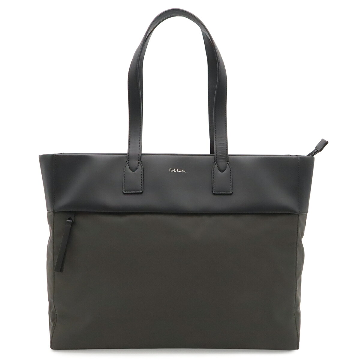 商品説明 程度 中古 Sランク サイズ W42cm H33cm D13cm 材質 レザー/ナイロン カラー ブラック 仕様 外側ファスナーポケット1、背面ポケット1、内側ファスナーポケット1、小ポケット2 付属品 なし 重さ 約920g コンディション 外側 畳み癖、シワ、レザー薄スレ、プルレザーヨレ 内側 薄スレ ショルダー ヨレ、シワ、フチスレ 金具 僅かなスレ コメント 全体的に綺麗なお品物となっております。ポールスミスらしい配色のフロントデザインと実用性を併せ持ったトートバッグでございます。
