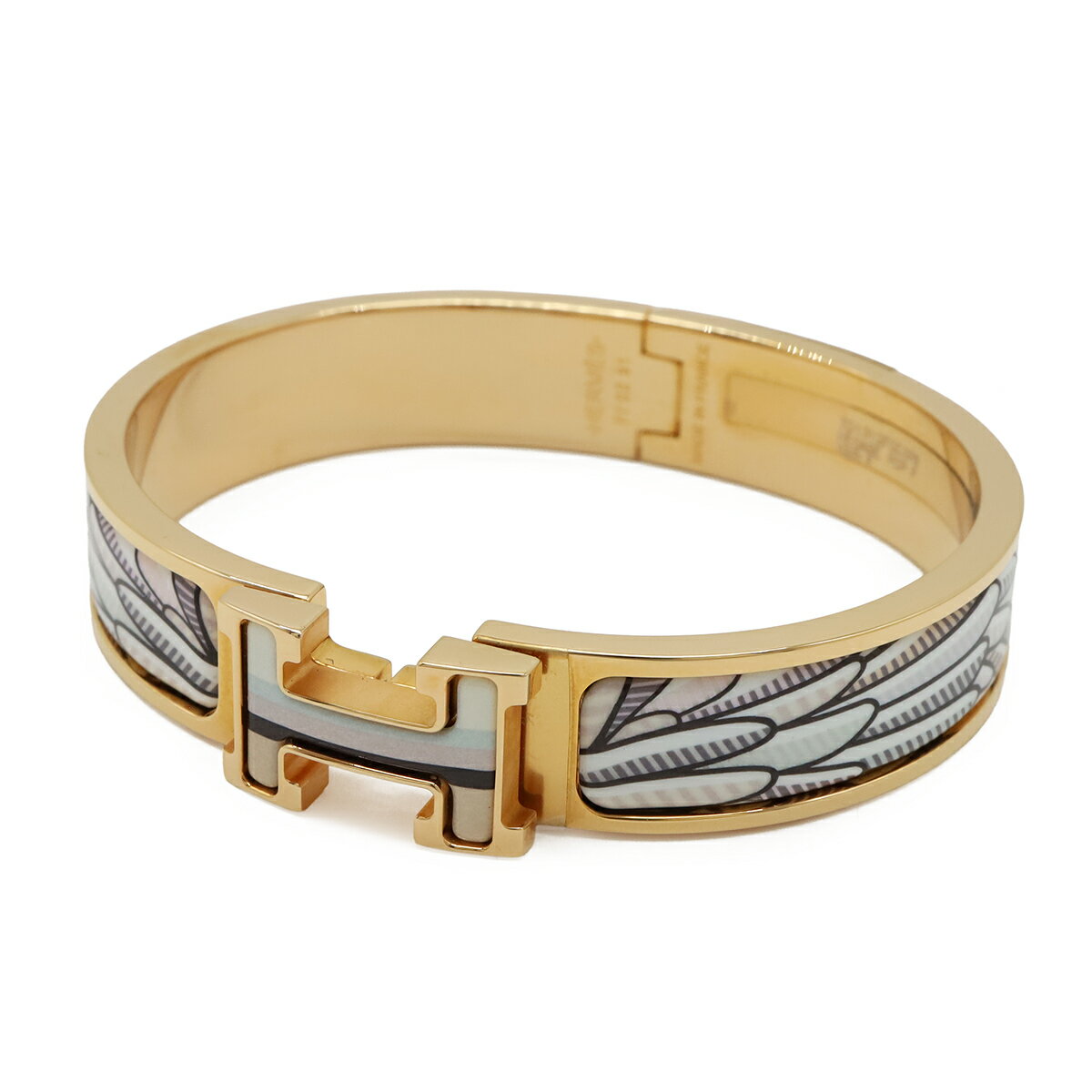 HERMES エルメス クリックH PM クリックアッシュ ブレスレット バングル PEGASUS POP ペガサス ポップ エナメル マルチカラー ピンクゴールド金具 【中古】