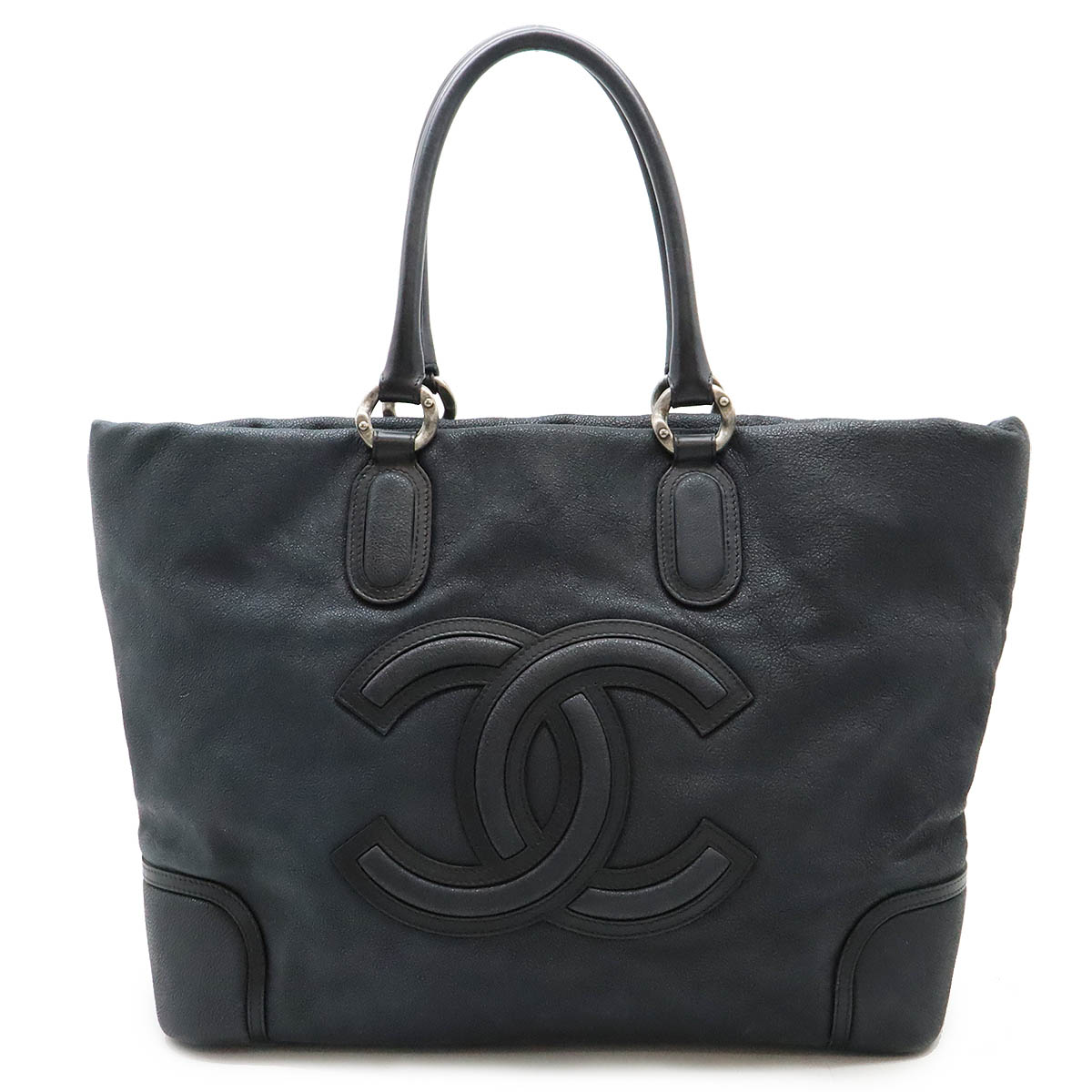 CHANEL シャネル ココマーク トートバッグ ショルダートート ソフトキャビアスキン ブラック 黒 A50288 【中古】