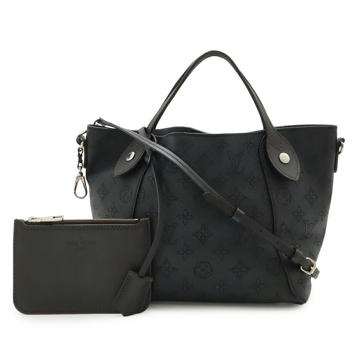 Rakuten - LOUIS VUITTON ルイ ヴィトン モノグラムマヒナ ヒナPM ハンドバッグ 2WAY ショルダーバッグ レザー ノワール 黒 ブラック ポーチ付き M54350 【中古】