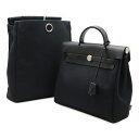 HERMES エルメス エールバッグ アドPM リュックサック バックパック 2WAY ハンドバッグ トワルオフィシエ レザー ブラック 黒 □C刻印 【中古】(4)