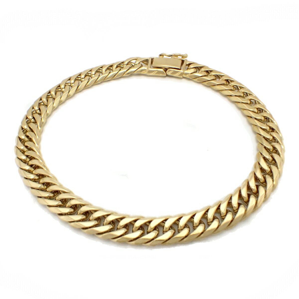 KIHEI 喜平 キヘイ ブレスレット K18 18金 ゴールド 30.0g 20.0cm YG 6面W ダブル 日本造幣局検定マーク入り 7.1g 前後 【中古】