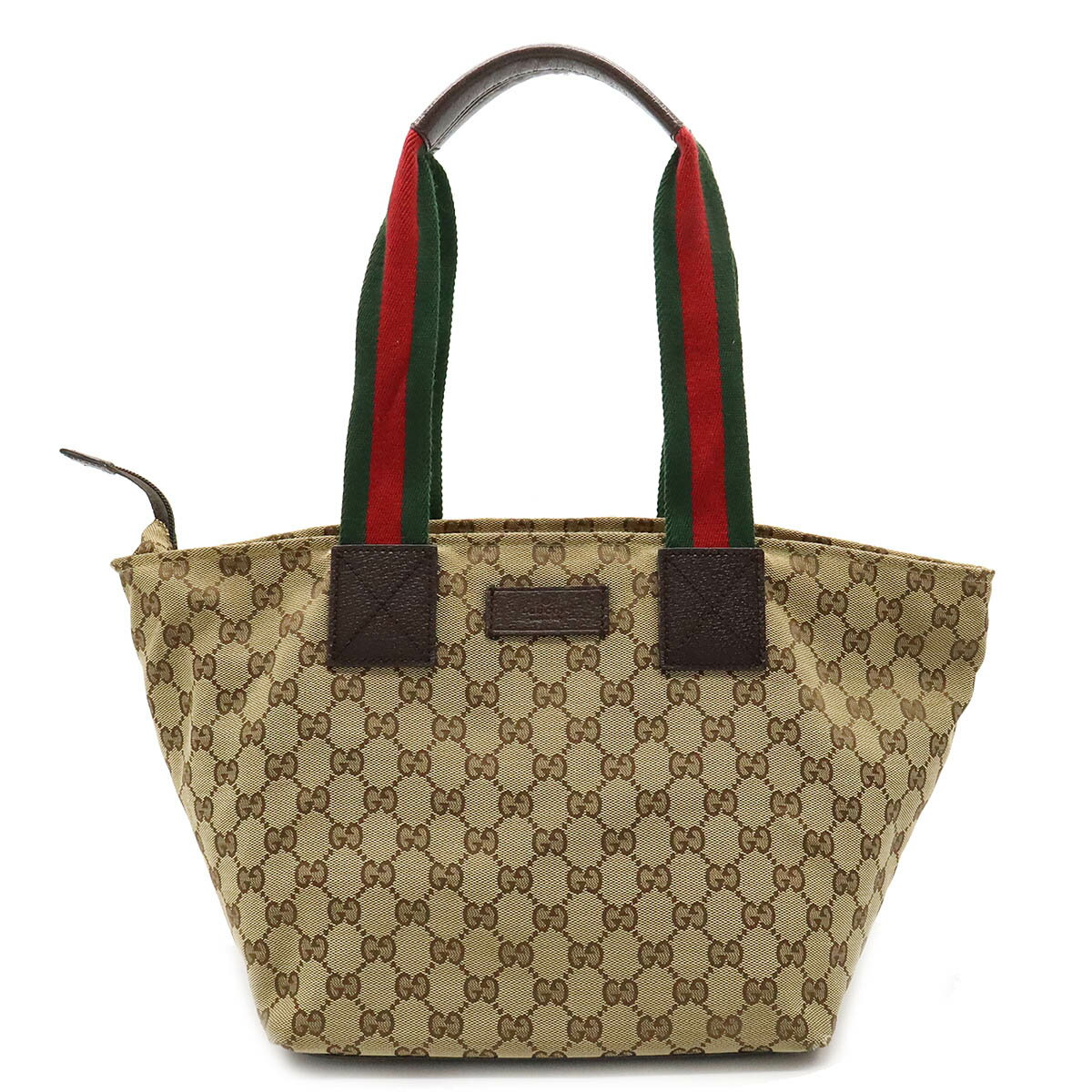 【バッグ】GUCCI グッチ GGキャンバス シェリーライン トートバッグ ショルダーバッグ 肩掛け レザー カーキベージュ ブラウン グリーン レッド 131230 【中古】