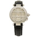 Cartier カルティエ パシャグリッド32 SS K18WG 革ベルト ダイヤベゼル ダイヤグリッド 32mm AT オートマ レディース 腕時計 【中古】