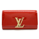 LOUIS VUITTON ルイ ヴィトン モノグラムヴェルニ ポシェット ルイーズEW NM クラッチバッグ スリーズ 赤 レッド ゴールド金具 【中古】