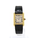 Cartier カルティエ マストタンク アクアリーノ 4500本限定 ピンクシェル文字盤 SV925 GP レディース QZ クォーツ 腕時計 W101868...