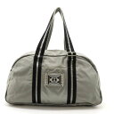 CHANEL シャネル スポーツライン ココマーク ボストンバッグ 旅行バッグ トラベルバッグ ナイロン シルバー 黒 ブラック A31752 【中古】