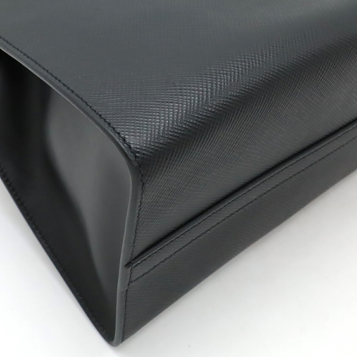 PRADA プラダ モノクローム スモールバッグ ハンドバッグ 2WAY ショルダーバッグ サフィアーノ レザー NERO 黒 ブラック ゴールド金具 1BA156 【中古】