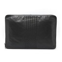 BOTTEGA VENETA ボッテガ ヴェネタ ボッテガベネタ イントレチャート クラッチバッグ セカンドバッグ レザー ブラック 黒 【中古】(4)