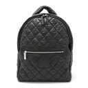 CHANEL シャネル コココクーン キルティング バックパック リュックサック デイパック ナイロン レザー 黒 ブラック ボルドー A92559 【中古】