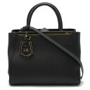 FENDI フェンディ PETITE 2JOURS プチ トゥージュール ハンドバッグ トートバッグ 2WAY ショルダーバッグ レザー ブラック 黒 8BH2...