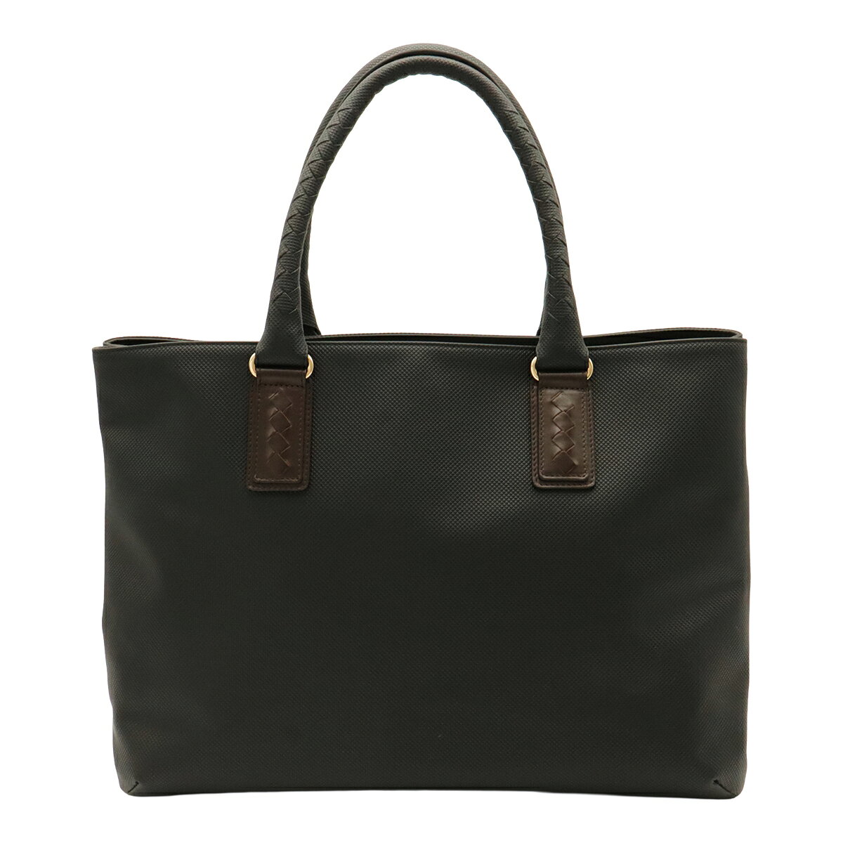 BOTTEGA VENETA ボッテガ ヴェネタ ボッテガベネタ マルコポーロ トートバッグ PVC レザー ブラック 黒 ダークブラウン 222499 【中古】