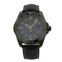 TAG Heuer タグ ホイヤー アクアレーサー キャリバー5 ブラックファントム 世界限定2500本 ブラック文字盤 チタン ナイロン メンズ AT オートマ 腕時計 WAY218B 【中古】
