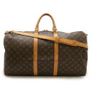 LOUIS VUITTON ルイ ヴィトン モノグラム キーポル バンドリエール55 ボストンバッグ 旅行カバン トラベルバッグ 2WAY ショルダーバッグ M...