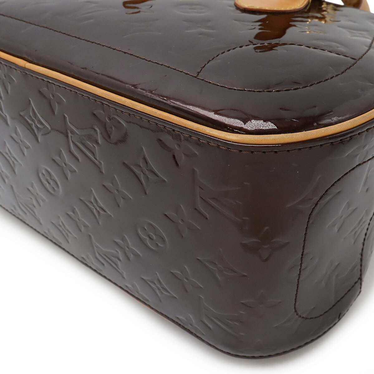 LOUIS VUITTON ルイ ヴィトン モノグラムヴェルニ サミット ドライブ ハンドバッグ トートバッグ エナメルカーフ アマラント M93516 【中古】