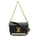 LOUIS VUITTON ルイ ヴィトン ロックミー テンダー ショルダーバッグ チェーン 2WAY クラッチバッグ レザー ノワール ブラック ゴールド金具 M58557 【中古】(4)