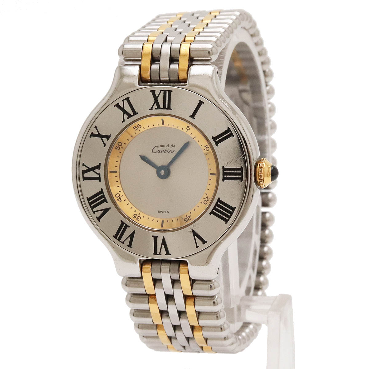 【ウォッチ】 Cartier カルティエ マスト21 マスト ヴァンティアン SM SS GP レディース QZ クォーツ 腕時計 【中古】
