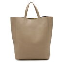 CELINE セリーヌ トートバッグ ラージトート 縦長 レザー ベージュ ゴールド金具 【中古】