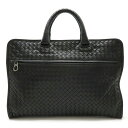 BOTTEGA VENETA ボッテガ ヴェネタ ボッテガベネタ イントレチャート ビジネスバッグ ブリーフケース レザー ブラック 黒 ショルダー欠品 387...