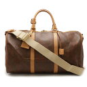 ETRO エトロ ボストンバッグ 旅行カバン トラベルバッグ 2WAY ショルダーバッグ ペイズリー柄 PVC レザー ブラウン マルチカラー 【中古】