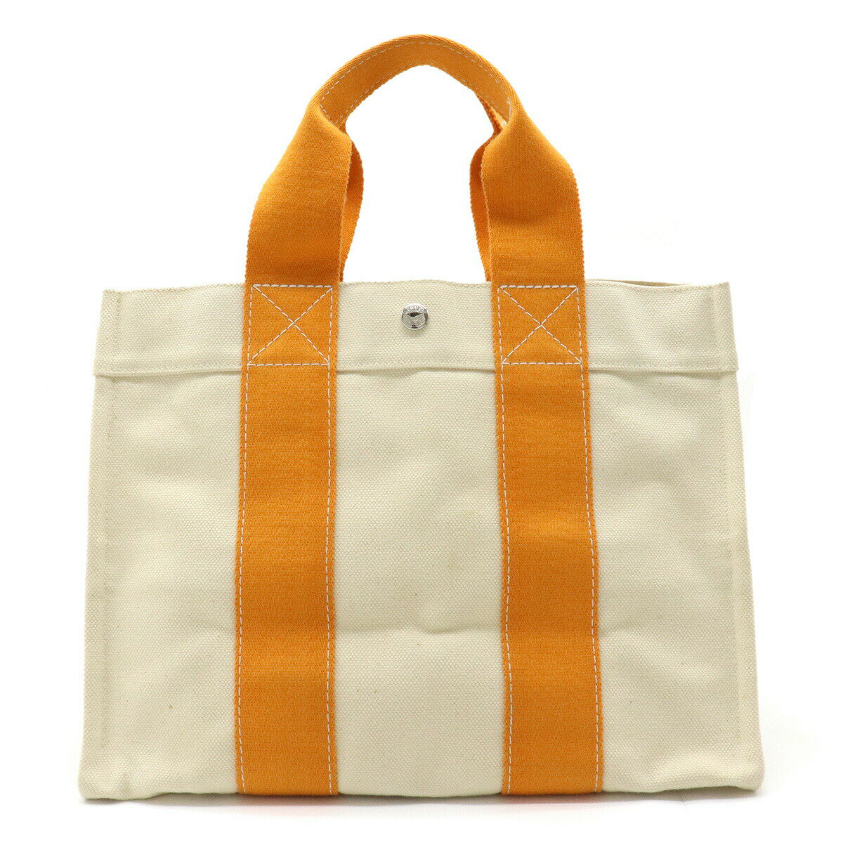 【バッグ】HERMES エルメス ボラボラPM ボラボラトートPM トートバッグ ハンドバッグ キャンバス ナチュラル オレンジのサムネイル