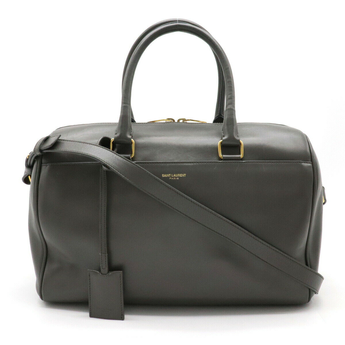 【バッグ】SAINT LAURENT PARIS サン ローラン パリ YSL イブサンローラン クラシック ダッフル6 ハンドバッグ 2WAYショルダー レザー グレー 322049 【中古】のサムネイル