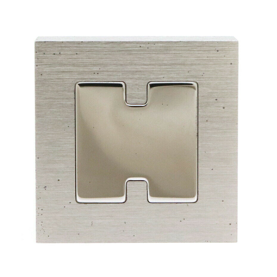 HERMES エルメス Hロゴ メモスタンド フォトスタンド カードスタンド ペーパーウェイト スクエア メタル シルバーカラー