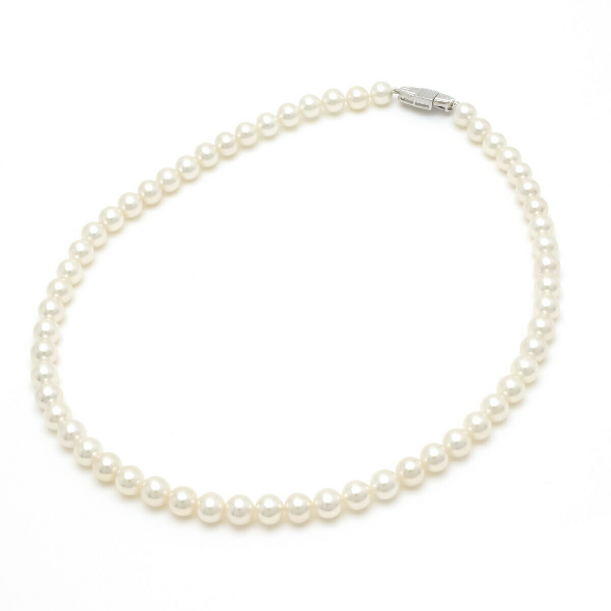 【ジュエリー】MIKIMOTO ミキモト パールネックレス パールチョーカー K18WG ホワイトゴールド 真珠 7.0-7.5m/mのサムネイル