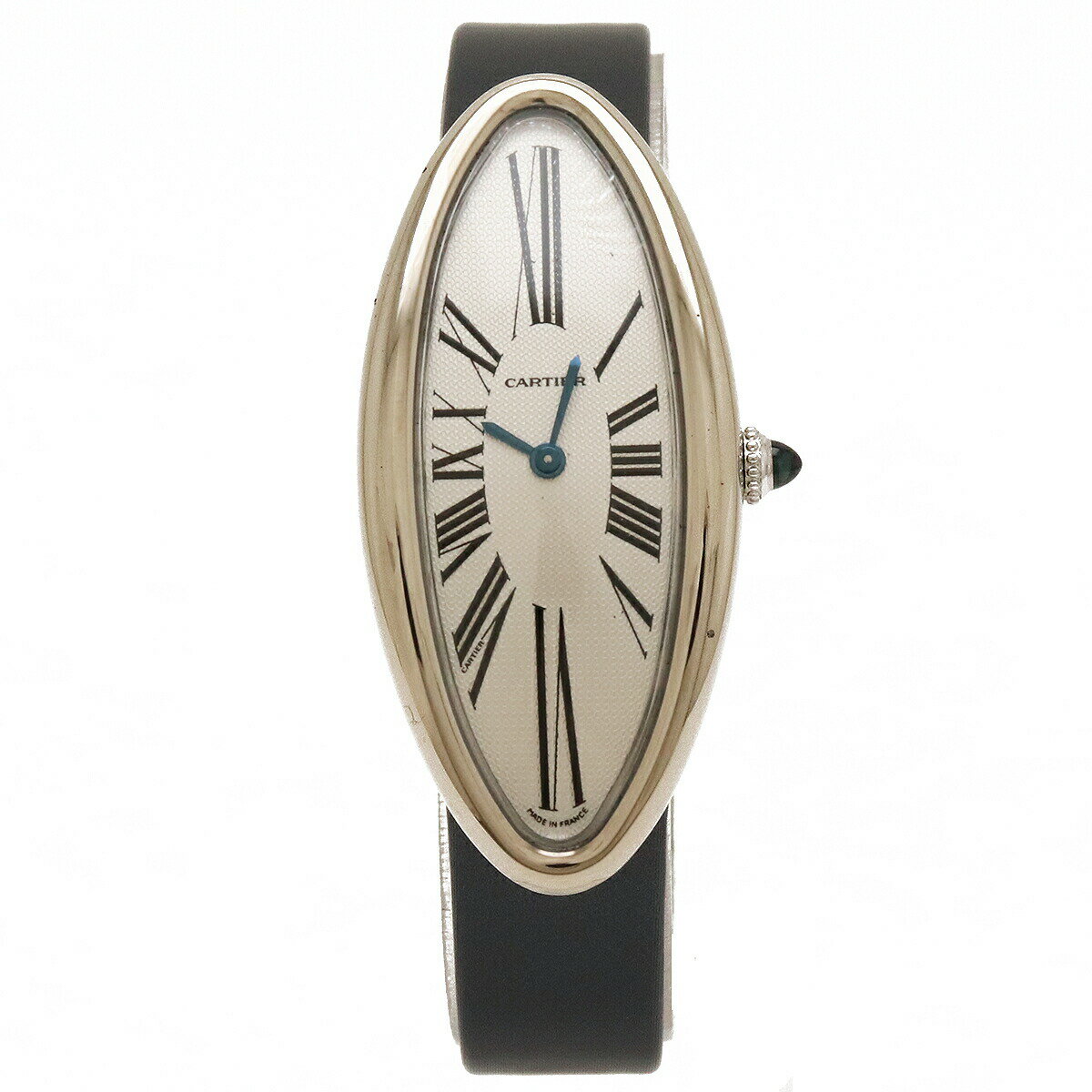 【ウォッチ】【新品仕上げ済】Cartier カルティエ ベニュワール アロンジェ シルバー文字盤 K18WG ホワイトゴールド 革ベルト レディース QZ クォーツ 腕時計 W1537736のサムネイル