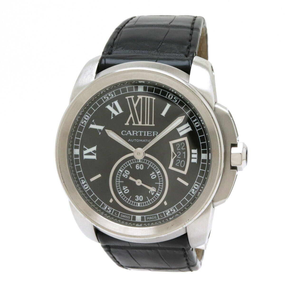 【ウォッチ】【OH済】Cartier カルティエ カリブル ドゥ カルティエ ダイバー SS 革ベル ...
