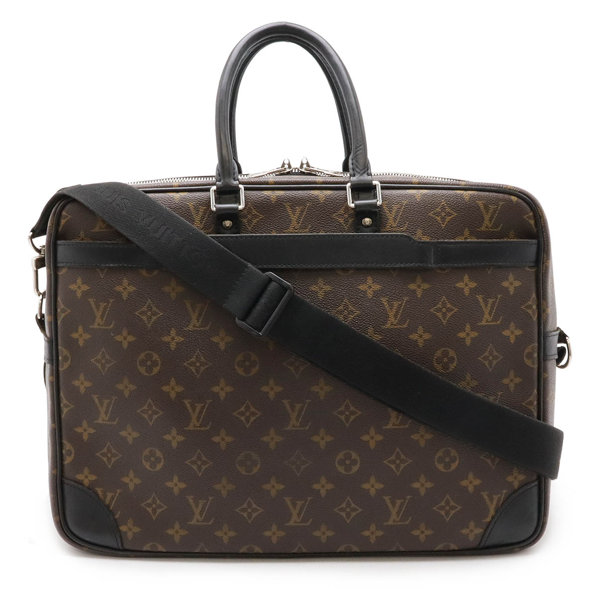 LOUIS VUITTON ルイ ヴィトン モノグラムマカサー PDV ポルトドキュマン ヴォワヤージュGM ビジネスバッグ 2WAY ショルダーバッグ M40224 【中古】